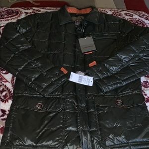 Men’s RFT RAINFOREST green quilted jacket. Size M